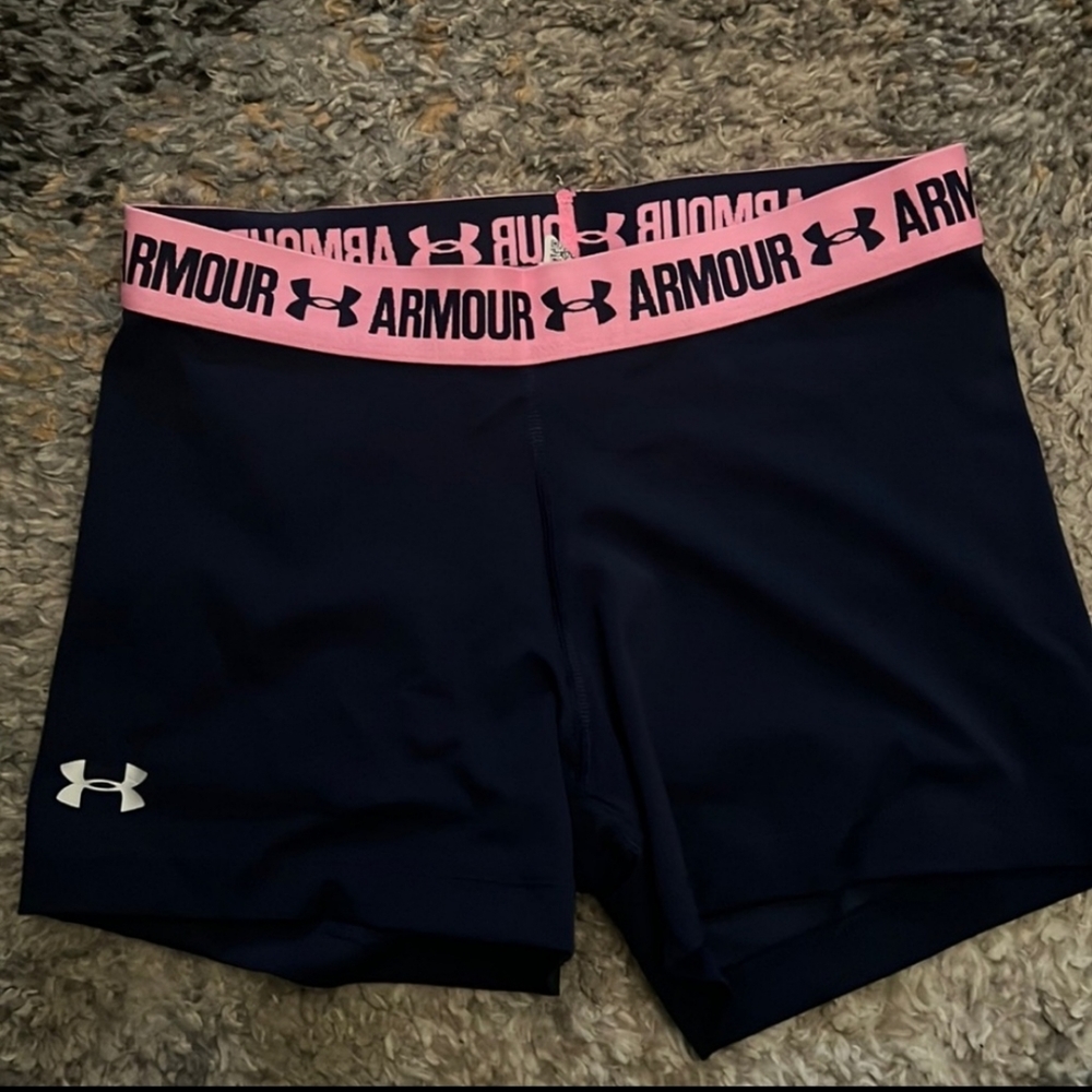 Under Armour Spandex Shorts Navy/Pink